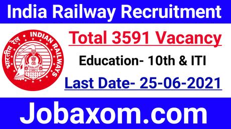 RRC, Western Railway recruitment 2021: Apply Online for 3591 vacancies.