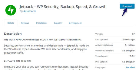download jetpack plugin
