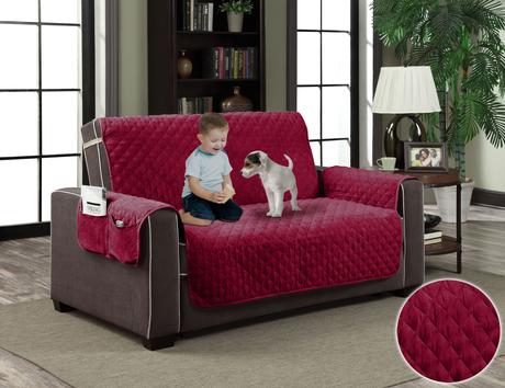 Micro-Suede Slipcover Pockets Pet Dog Couch Furniture ...