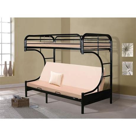 Beds tend to take up quite a lot of space. Black Twin over Futon Bunk Bed | Mattress Superstore