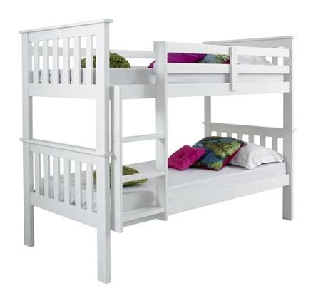 Ships free orders over $39. CONTEMPORARY SOLID WHITE BUNK BED SET + 2 MATTRESSES | eBay