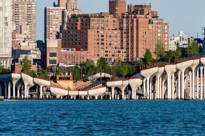 Three views of Little Island [the thing up on the mushroom stalks]