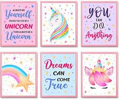 🦄#1 unicorn posters for girls room decor — the magic of our unique unicorn poster set is captured in 6 colorful, positive, and adorable images! Amazon Com Unicorn Art Wall Decor Posters Unicorn Bedroom Decor For Girls Unicorn Poster Girls Room Decor Unicorn Wall Decor Kids Room Decor For Girls Posters For Teen Girls Room Set Of 6