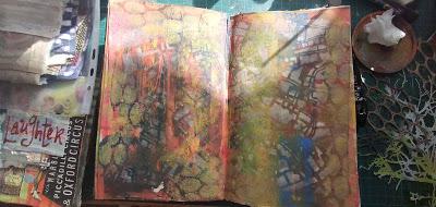 Creating an Art Journal Page - Use up your Supplies