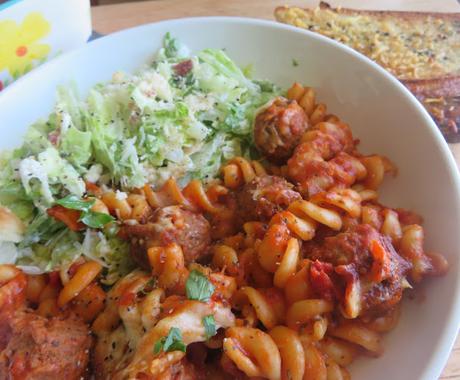 Dump & Bake Meatball Casserole (small batch)