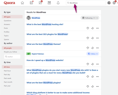 quora wordpress answers