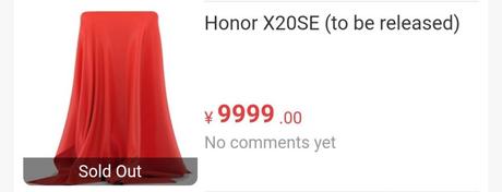 Honor X20 series / Honor 50 series listed on JD.com