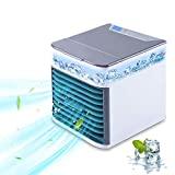 Personal Air Conditioner, Quiet USB Air Cooler with 3-Speed, Mini Air Conditioner with LED Light, Portable Air Conditioner for Small Room/Office/Dorm/Bedroom