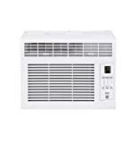 GE 6,000 BTU Electronic Window Air Conditioner, Cools up to 250 sq. Ft, Easy Install Kit & Remote Included, 6000 115V, White