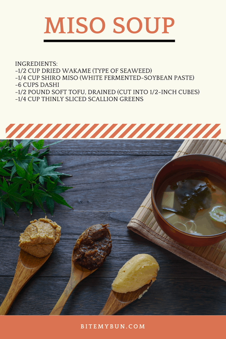 Miso Soup ingredients and cooking instructions