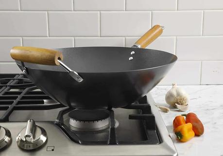 Best carbon steel wok for beginners & best overall- Kenmore Flat Bottom