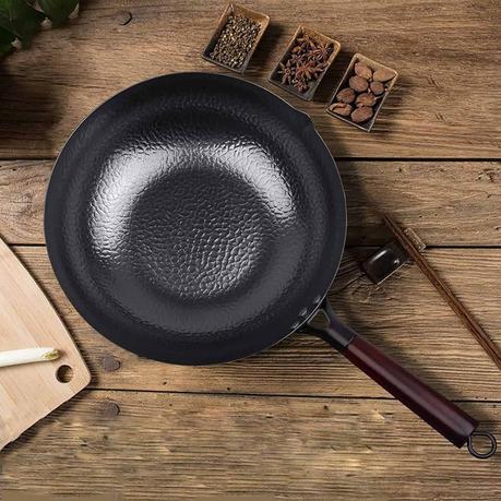 Best carbon steel wok for induction- Stir Fry Pan Flat Bottom Pan