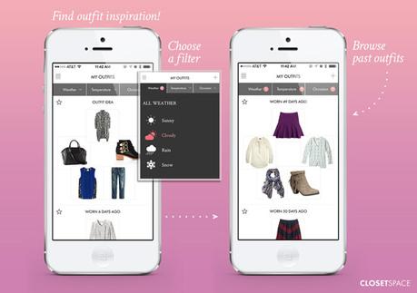 ClosetSpace helps you decide what to wear in the mornings