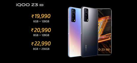 IQoo Z3 launched with Snapdragon 768G SoC, 120Hz refresh rate, and 55W fast charging in India: Specs, Price