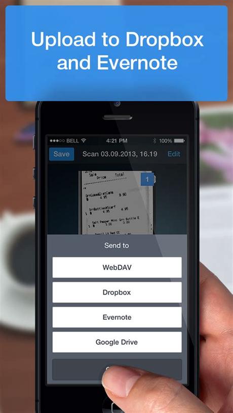 The app allows you to create multiple digital business cards for different purposes. Scanner Pro - iPhone - English - Evernote App Center