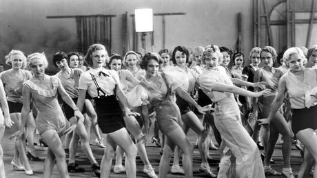 Ginger Rogers, Ruby Keeler, and Una Merkel in a scene from 42nd Street (1933).