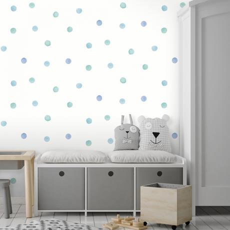 polka dot kids wallpaper, Stylish & Modern Children's Room & Nursery Wallpaper & Wall Mural Ideas