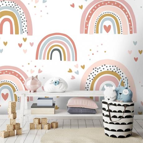 rainbow kids wallpaper, Stylish & Modern Children's Room & Nursery Wallpaper & Wall Mural Ideas