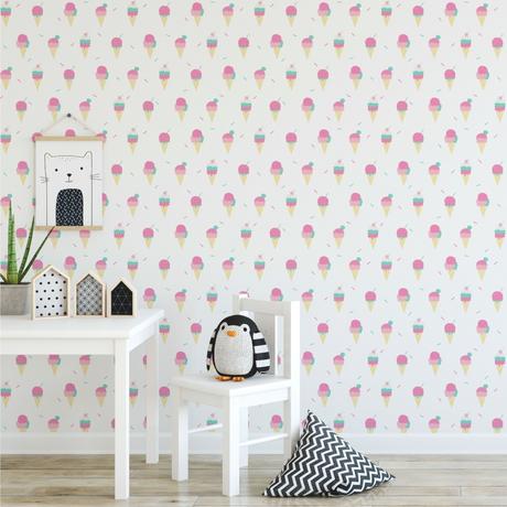 ice cream wallpaper, Stylish & Modern Children's Room & Nursery Wallpaper & Wall Mural Ideas