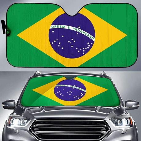 Brazil Flag Auto Sun Shade - NaisoDeals