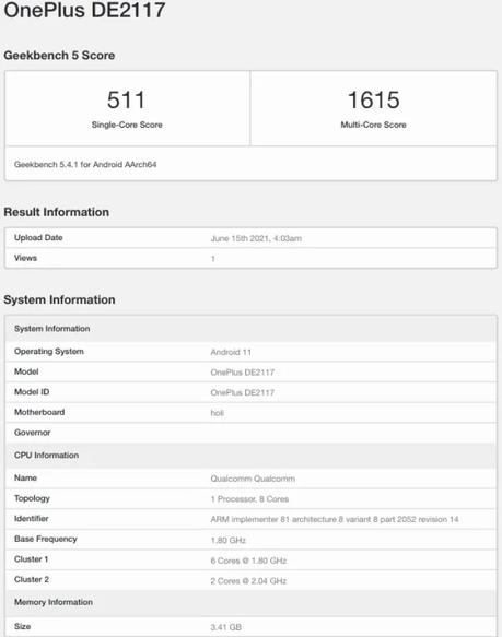 OnePlus Nord N200 spotted on Geekbench revealing key specs