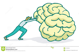 Man Pushing A Huge Brain Forward Stock Vector - Illustration of idea,  strong: 54702459