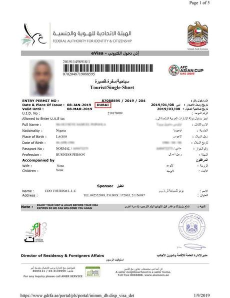 Visa Verification to Dubai