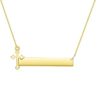 Catholic Cross Bar Necklace
