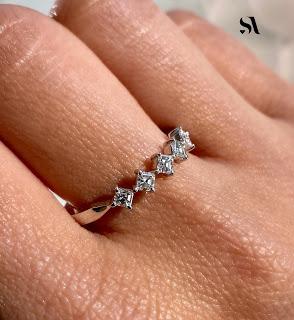 Asscher cut diamond ring