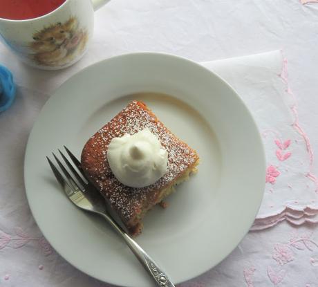 Rhubarb Buttermilk Picnic Cake