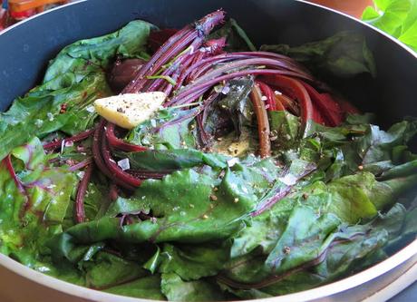 Steamed Baby Beets & Greens