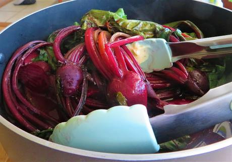Steamed Baby Beets & Greens