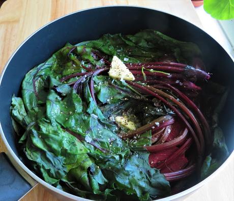 Steamed Baby Beets & Greens