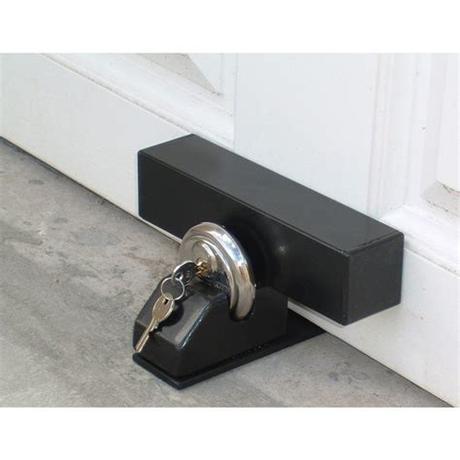 And, an additional keyed lock will prevent a burglar from opening the garage door and parking inside or easily stealing items from your garage in case he breaks in using other windows or doors. Padlock Garage Door Defender