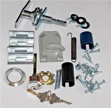 When the opener and the door are in the down position the door cannot be opened manually. Garage Door Lock-bar Kit, Lock Bag w/ Spacers and Fasteners