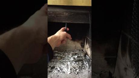 How to get the air draft going to make sure your flames and smok. Fireplace flue - YouTube