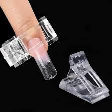 If you get too much, cut it off the nail tip or form and place the excess on the next nail. Buy 10 Pcs Poly Gel Quick Building Nail Tips Clip Kalolary Plastic Transparent Finger Extension Uv Led Builder Diy Manicure Plastic Finger Extension Clip Clamp Set Online At Low Prices In India