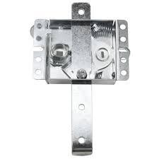 You need to locate and use this to disengage/unlock the motor. Everbilt Reversible Garage Door Side Lock 5020a40 The Home Depot
