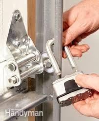 To open it up, all you need to do is thread a coat hanger or hooked piece of wire through the top of the door and open the emergency latch (which can also be done by the rope many emergency latches. Garage Security Tips Diy Family Handyman