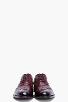 A Fine Burgandy With Dinner:  DSquared2 Burgandy Leather WingTip Brogues