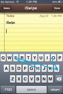 iSwipe - An Swype-like Keyboard for iDevices