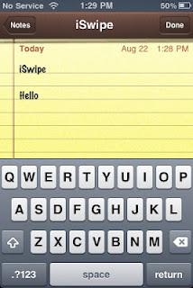 iSwipe - An Swype-like Keyboard for iDevices