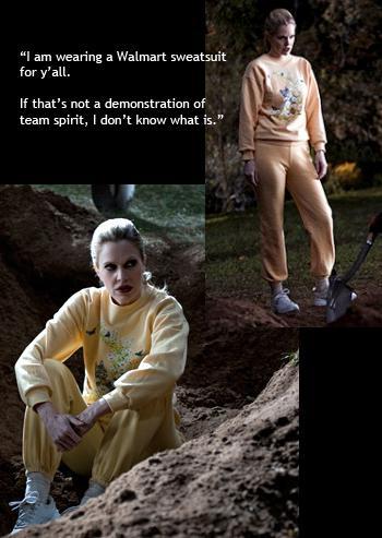 True Blood “Walmart” sweatsuit to be auctioned off by Kristin Bauer for Out for Africa documentary