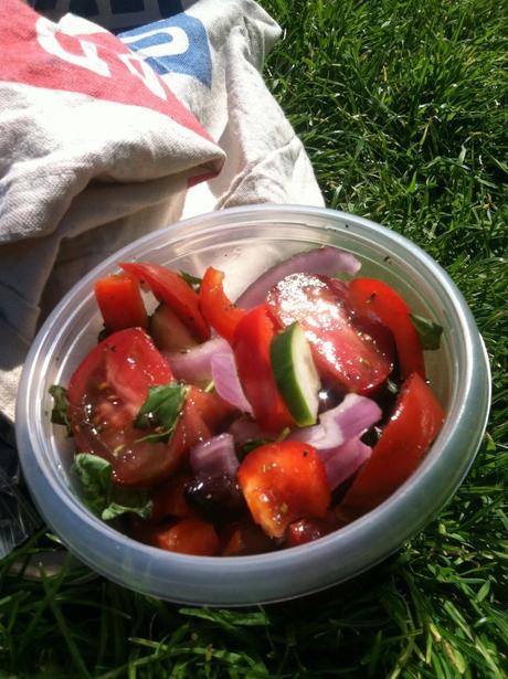 Recipe: Puppy Picnic and a Bangin’ Greek Salad