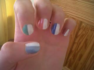 Candy striped nails