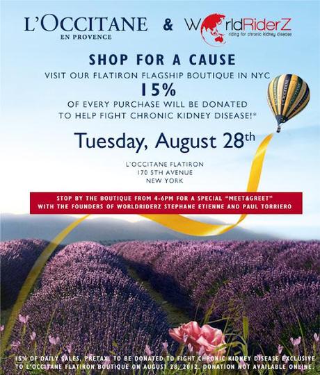 Shop For a Cause at Flatiron with L'OCCITANE & WorldRiderZ