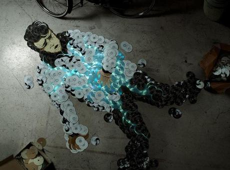 4 Musical Icon’s Mosaic Portraits Made from Their Own CDs