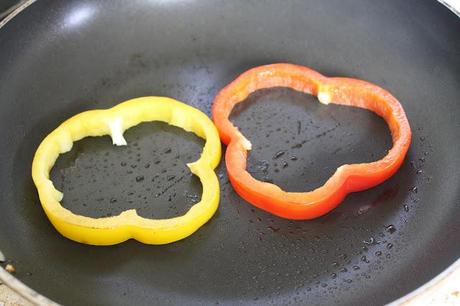 on omelet pepper rings...