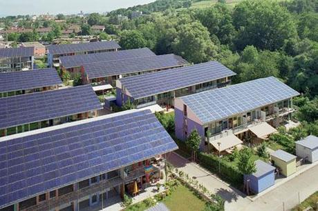 Solarsiedlung von oben Eco Design Day: Decorating with Solar Panels HomeSpirations