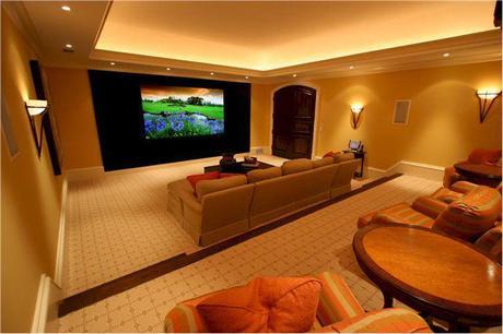 simple home theater Design Redecorating and the Empty Nesters HomeSpirations